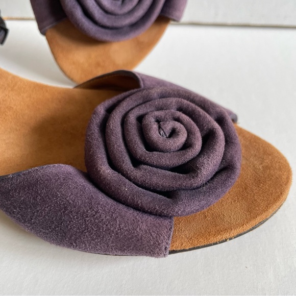 Purple Leather Rosette Open-Toe Shoes 💜 Made in Spain - Picture 7 of 7